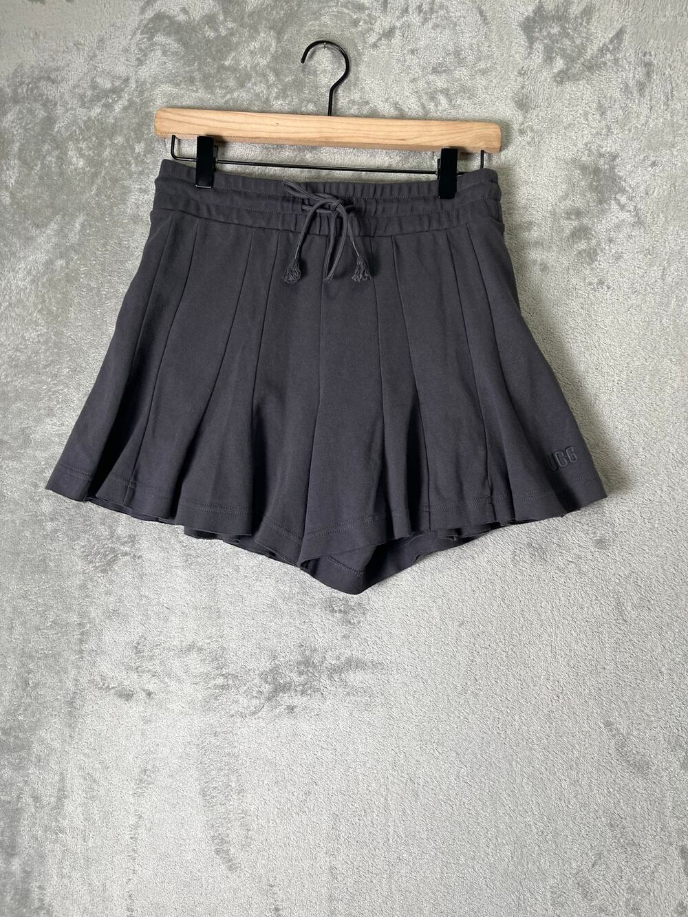 UGG Women's Phaedra Short Gray Elastic Drawstring Flounce Ruffle Lounge XS